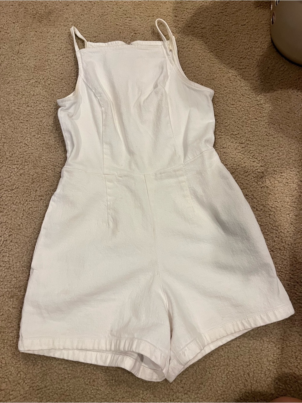 Abercrombie & Fitch White denim XS women’s Sleeveless Romper